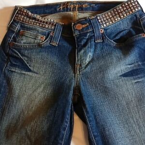 Hippie Denim Jeans 👖 Nwot Vintage Dark Wash Gold